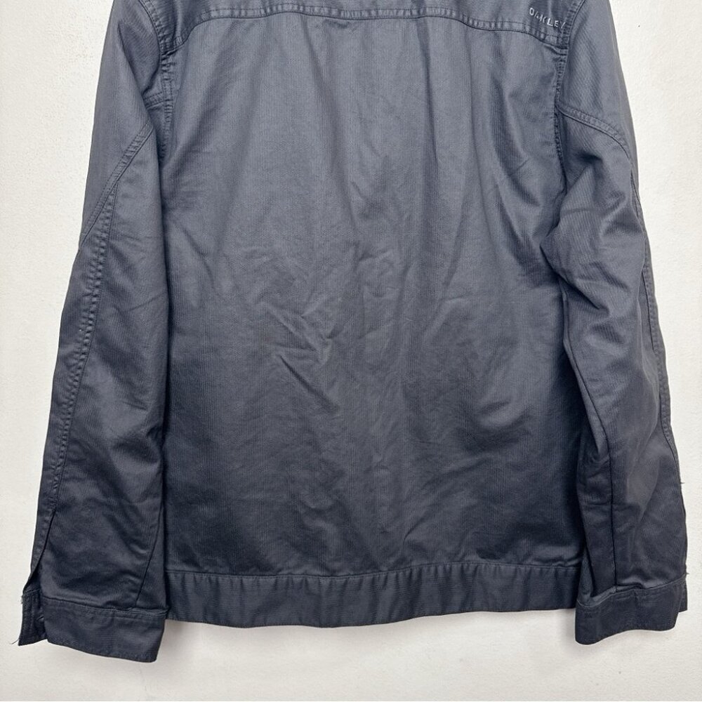 Oakley Mens Xlarge Cotton Full Zip Utility Pocket Black Jacket - Picture 15 of 16